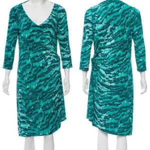 Diane von Furstenberg Silk Animal Print Dress Sz L